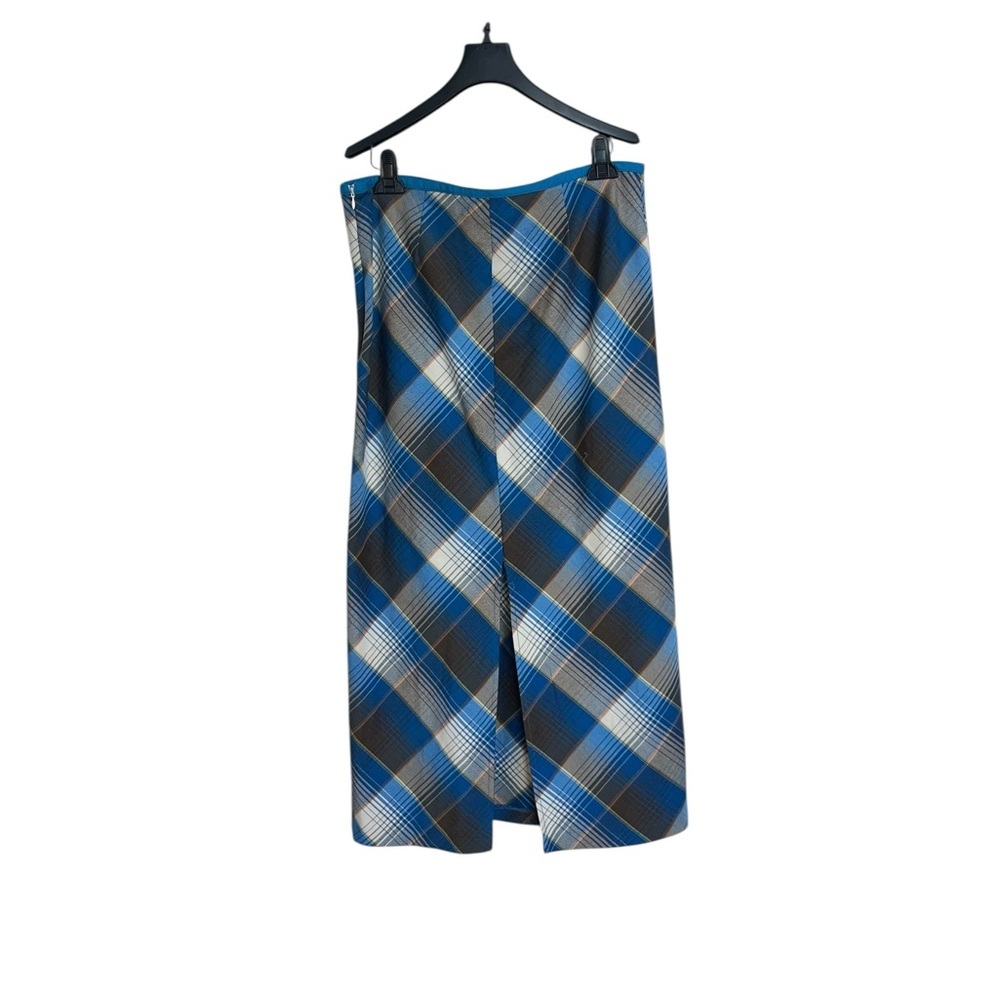 Urban Outfitters Blue and Brown Maxi Pencil Skirt Size Large - Picture 5 of 12